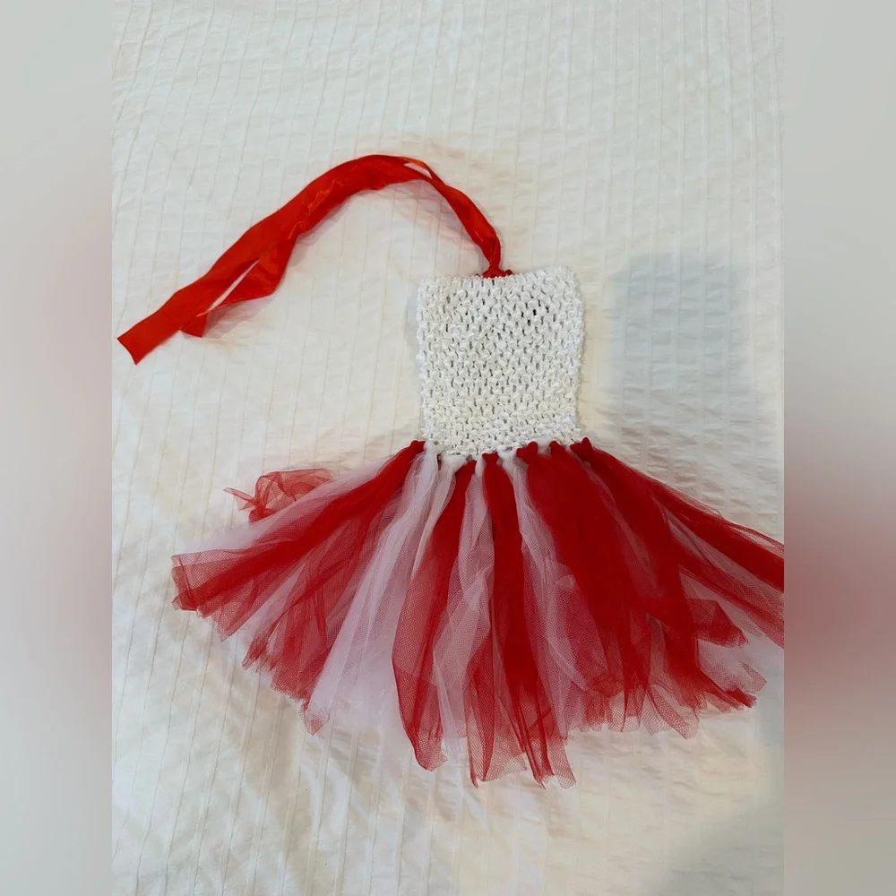 Red and white tutu dress size Newborn